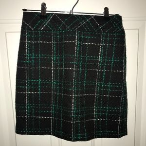 Loft mini skirt plaid